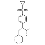 CAS 登录号：745053-49-0， (2R)-2-[4-(环丙基磺酰基)苯基]-3-(四氢-2H-吡喃-4-基)丙酸