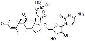 CAS#: 74517-56-9, [2-[(8S,9S,10R,13S,14S,17R)-17-[[(2R,3S,4S,5R)-5-(4-Amino-2-Oxopyrimidin-1-Yl)-3,4-Dihydroxyoxolan-2-Yl]Methoxy]-10,13-Dimethyl-3,11-Dioxo-1,2,6,7,8,9,12,14,15,16-Decahydrocyclopenta[a]Phenanthren-17-Yl]-2-Oxoethyl] Dihydrogen Phosphate