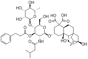 CAS 登录号：74686-31-0， O-Rhamnosyl-(1''-4')Wedeloside
