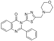 CAS 登录号：74796-89-7， 3-[5-(吗啉-4-基甲基)-1,3,4-噻二唑-2-基]-2-苯基喹唑啉-4-酮
