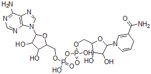 CAS 登录号：74927-11-0， [5-(6-氨基嘌呤-9-基)-3,4-二羟基四氢呋喃-2-基]甲基[[5-(3-氨基甲酰-4H-吡啶-1-基)-3,4-二羟基四氢呋喃-2-基]甲氧基-羟基磷酰]氢磷酸酯