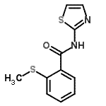 CAS 登录号：749887-64-7， 2-(甲硫基)-N-(1,3-噻唑-2-基)苯甲酰胺