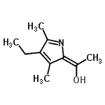 CAS 登录号：750511-61-6， (1E)-1-(4-乙基-3,5-二甲基-2H-吡咯-2-亚基)乙醇