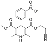 CAS#: 75130-24-4, 1,4-Dihydro-2,6-Dimethyl-4-(3-Nitrophenyl)-3,5-Pyridinedicarboxylic Acid 3-(2-Cyanoethyl) 5-Methyl Ester