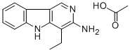 CAS 登录号：75240-20-9， 3-氨基-4-乙基-5H-吡啶并(4,3-b)吲哚乙酸盐