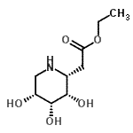 CAS#: 753429-43-5, Ethyl [(2R,3S,4R,5R)-3,4,5-trihydroxy-2-piperidinyl]acetate