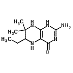 CAS#: 754142-86-4, 2-Amino-6-ethyl-7,7-dimethyl-5,6,7,8-tetrahydro-4(1H)-pteridinone