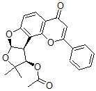 CAS#: 75444-25-6, (7aalpha,10beta,10aalpha)-(-)-10-(Acetyloxy)-7a,9,10,10a-Tetrahydro-9,9-Dimethyl-2-Phenyl-4H-Furo(3',2':4,5)Furo(2,3-h)-1-Benzopyran-4-One