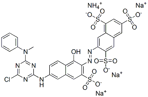 CAS#: 75559-05-6, Azanium Trisodium 7-[(2E)-2-[6-[[4-Chloro-6-(Methyl-Phenylamino)-1,3,5-Triazin-2-Yl]Amino]-1-Oxo-3-Sulfonatonaphthalen-2-Ylidene]Hydrazinyl]Naphthalene-1,3,6-Trisulfonate
