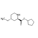 CAS#: 755739-14-1, Cyclopentyl (2R,4R)-4-ethyl-2-piperidinecarboxylate
