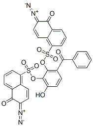 CAS 登录号：75578-77-7， 5-[6-(苯甲酰基)-2-(6-偶氮基-5-氧代萘-1-基)磺酰基氧基-3-羟基苯氧基]磺酰基-2-偶氮基萘-1-醇