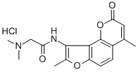 CAS#: 75616-54-5, 2-Dimethylamino-N-(4,8-Dimethyl-2-Oxo-2H-Furo[2,3-h]-1-Benzopyran-9-Yl)-Acetamide Hydrochloride