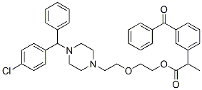 CAS#: 75626-98-1, 2-[2-[4-[(4-Chlorophenyl)Benzyl]Piperazin-1-Yl]Ethoxy]Ethyl 2-(3-Benzoylphenyl)Propionate