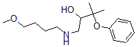 CAS#: 7565-18-6, 1-(4-Methoxybutylamino)-3-methyl-3-(phenoxy)butan-2-ol