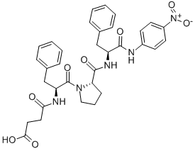 CAS 登录号：75651-68-2， 琥珀酰-苯丙氨酰-脯氨酰-苯丙氨酰-对硝基苯胺