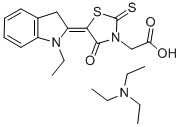 CAS#: 7570-41-4, 5-(3-Ethyl-2(3H)-Benzothiazolylidene)-4-Oxo-2-Thioxo-3- Thiazolidineacetic Acid Triethylamine Salt