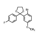 CAS 登录号：760192-89-0， 2-(2-溴-5-甲氧基苯基)-2-(4-氟苯基)-1,3-二氧戊环