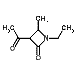 CAS 登录号：76269-84-6， 3-乙酰基-1-乙基-4-甲基-2-氮杂环丁酮