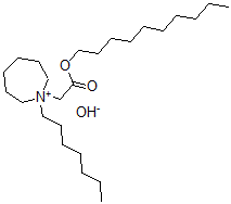 CAS 登录号：76391-82-7， 2-(1-庚基氮杂环庚-1-鎓-1-基)乙酸癸酯氢氧化物