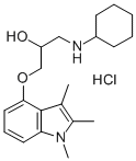 CAS#: 76410-33-8, 1-(Cyclohexylamino)-3-(1,2,3-Trimethylindol-4-Yl)Oxypropan-2-Ol Hydrochloride