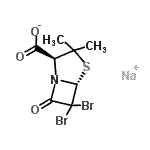 CAS#: 76454-48-3, Sodium (2S,5R)-6,6-dibromo-3,3-dimethyl-7-oxo-4-thia-1-azabicyclo[3.2.0]heptane-2-carboxylate