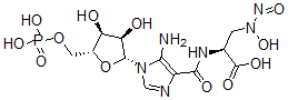 CAS#: 76573-09-6, (2S)-2-[[5-Amino-1-[(2R,3R,4S,5R)-3,4-Dihydroxy-5-(Phosphonooxymethyl)Oxolan-2-Yl]Imidazole-4-Carbonyl]Amino]-3-(Hydroxy-Nitrosoamino)Propanoic Acid