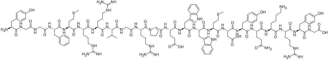 CAS 登录号：76622-26-9， L-酪氨酰甘氨酰甘氨酰-L-苯丙氨酰-L-蛋氨酰-L-精氨酰-L-精氨酰-L-缬氨酰甘氨酰-L-精氨酰-L-脯氨酰-L-a-谷氨酰-L-色氨酰-L-色氨酰-L-蛋氨酰-L-a-天冬氨酰-L-酪氨酰-L-谷氨酰胺酰-L-赖氨酰-L-精氨酰-L-酪氨酰-甘氨酸