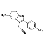 CAS#: 768398-03-4, [6-Methyl-2-(4-methylphenyl)imidazo[1,2-a]pyridin-3-yl]acetonitrile