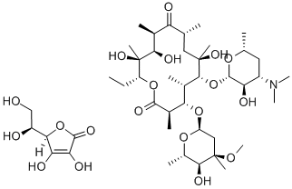 CAS 登录号：7690-37-1， 红霉素抗坏血酸盐
