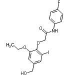 CAS 登录号：769160-80-7， 2-[2-乙氧基-4-(羟基甲基)-6-碘苯氧基]-N-(4-氟苯基)乙酰胺