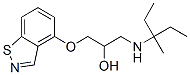 CAS 登录号：76919-30-7， 1-(1,2-苯并噻唑-4-基氧基)-3-(3-甲基戊烷-3-基氨基)丙-2-醇