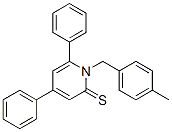 CAS 登录号：76950-85-1， 1-[(4-甲基苯基)甲基]-4,6-二(苯基)吡啶-2-硫酮
