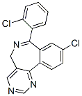 CAS 登录号：76988-39-1， 9-氯-7-(2-氯苯基)-5H-嘧啶并[5,4-d][2]苯并氮杂卓