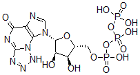 CAS#: 77044-71-4, [(2R,3S,4R,5R)-3,4-Dihydroxy-5-(5-Oxo-1H-Tetrazolo[5,1-b]Purin-8-Yl)Oxolan-2-Yl]Methyl (Hydroxy-Phosphonooxyphosphoryl) Hydrogen Phosphate