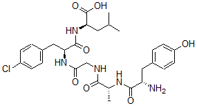 CAS 登录号：77062-77-2， (2R)-2-[[(2S)-2-[[2-[[(2R)-2-[[(2S)-2-氨基-3-(4-羟基苯基)丙酰]氨基]丙酰]氨基]乙酰基]氨基]-3-(4-氯苯基)丙酰]氨基]-4-甲基戊酸