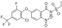 CAS 登录号：77227-69-1， 5-[2-氯-6-氟-4-(三氟甲基)苯氧基]-N-乙基磺酰基-2-硝基苯甲酰胺