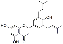 CAS 登录号：77263-11-7， (2S)-5,7-二羟基-2-[4-羟基-3,5-二(3-甲基丁-2-烯基)苯基]色满-4-酮
