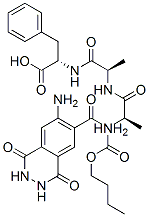 CAS 登录号：77303-12-9， N-[(2S)-1-[[(2S)-1-[[(2S)-2-[(1,4-二氧代-2,3-二氢酞嗪-6-基)氨基]-3-苯基丙酰基]氨基]-1-氧代丙烷-2-基]氨基]-1-氧代丙烷-2-基]氨基甲酸叔丁基酯