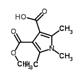 CAS#: 773871-24-2, 4-(Methoxycarbonyl)-1,2,5-trimethyl-1H-pyrrole-3-carboxylic acid