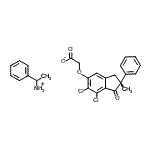 CAS#: 77411-70-2, 1-Phenylethanaminium {[(2R)-6,7-dichloro-2-methyl-1-oxo-2-phenyl-2,3-dihydro-1H-inden-5-yl]oxy}acetate