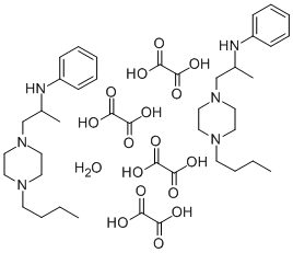 CAS 登录号：77562-88-0， N-(1-甲基-2-(4-n-丁基哌嗪o)乙基)苯胺二草酸酯半水合物