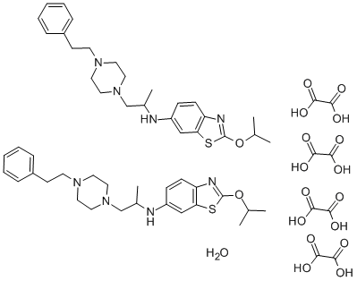 CAS 登录号：77563-08-7， 草酸;N-[1-[4-(2-苯基乙基)哌嗪-1-基]丙-2-基]-2-丙-2-基氧基-1,3-苯并噻唑-6-胺