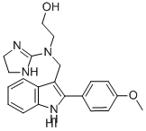 CAS 登录号：77587-84-9， 2-羟基乙基-咪唑烷-2-亚基-[[2-(4-甲氧基苯基)-1H-吲哚-3-基]甲基]铵碘化物