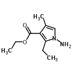 CAS#: 77588-66-0, Ethyl 1-amino-2-ethyl-4-methyl-1H-pyrrole-3-carboxylate