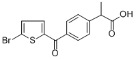 CAS 登录号：77614-39-2， 2-[4-(5-溴噻吩-2-羰基)苯基]丙酸