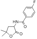 CAS 登录号:77694-31-6, N-(5,5-二甲基-2-氧代四氢呋喃-3-基)-4-氟苯甲酰胺