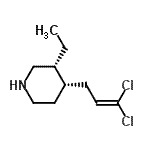 CAS 登录号：777004-54-3， (3R,4R)-4-(3,3-二氯-2-丙烯-1-基)-3-乙基哌啶