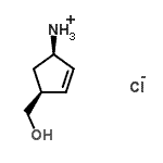 CAS 登录号：77745-28-9， [(1R,4S)-4-(羟基甲基)-1-环戊-2-烯基]氯化铵
