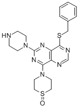 CAS#: 77749-76-9, 4-[4-(Phenylmethylsulfanyl)-6-Piperazin-1-Ylpyrimido[6,5-e]Pyrimidin-8-Yl]-1,4-Thiazinane 1-Oxide