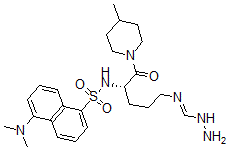 CAS#: 77787-46-3, N-Amino-N'-[(4S)-4-[(5-Dimethylaminonaphthalen-1-Yl)Sulfonylamino]-5-(4-Methylpiperidin-1-Yl)-5-Oxopentyl]Methanimidamide